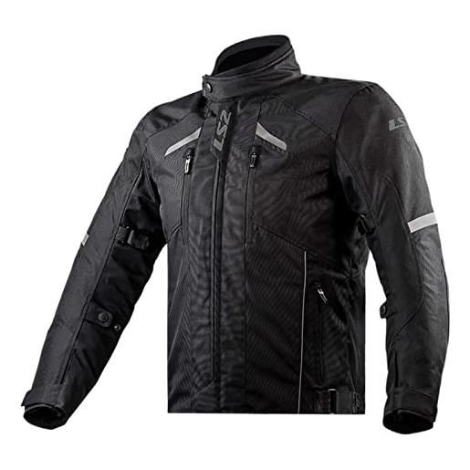 LS2 giacca moto impermeabile serra evo nero (l)