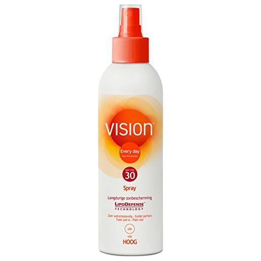 Vision every day sun protection spf 30 spray, protezione solare di lunga durata, molto resistente all'acqua, fattore di protezione 30, 200 ml