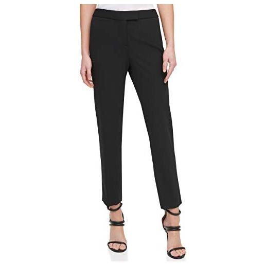 DKNY foundation slim pants pantaloni casual da lavoro, black, 12 da donna