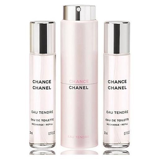 Chanel chance eau tendre eau de toilette twist & spray 3 x 20 ml donna