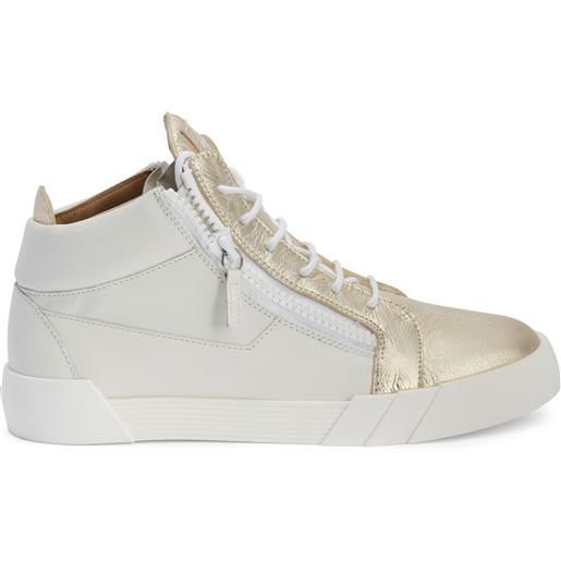 Giuseppe Zanotti sneakers alte con zip - bianco