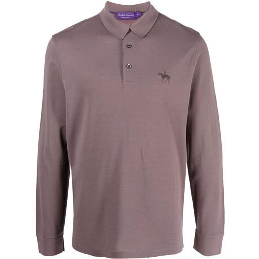 Ralph Lauren Purple Label polo con ricamo - viola