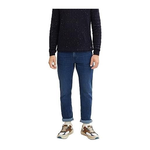 TOM TAILOR Denim piers slim jeans, uomo, blu (used mid stone blue denim 10119), 33w / 32l