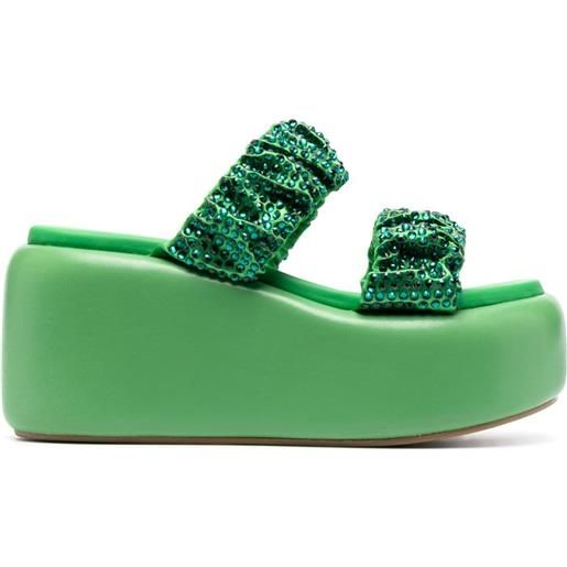 Le Silla sandali slides aiko con decorazione 85mm - verde