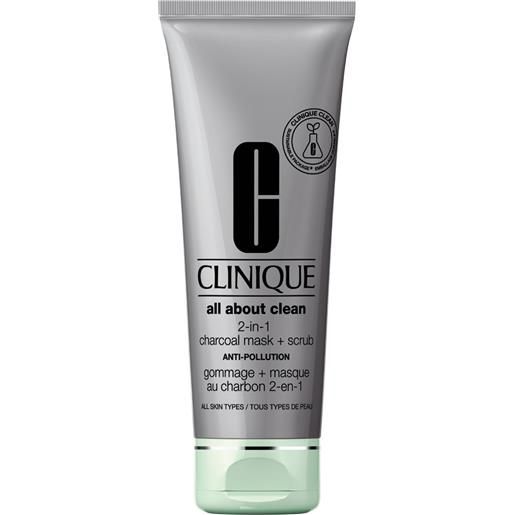 Clinique all about clean 2in1 charcoal mask+scrub 100ml