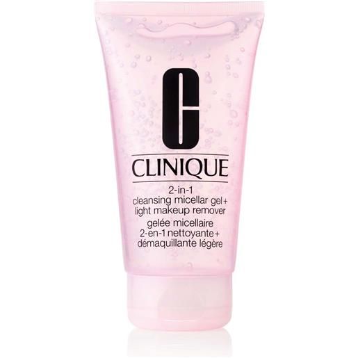 Clinique 2 in 1 cleansing micellar gel + light makeup remover