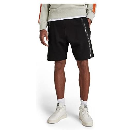 G-STAR RAW men's tape sweat shorts, nero (dk black d21518-c988-6484), m