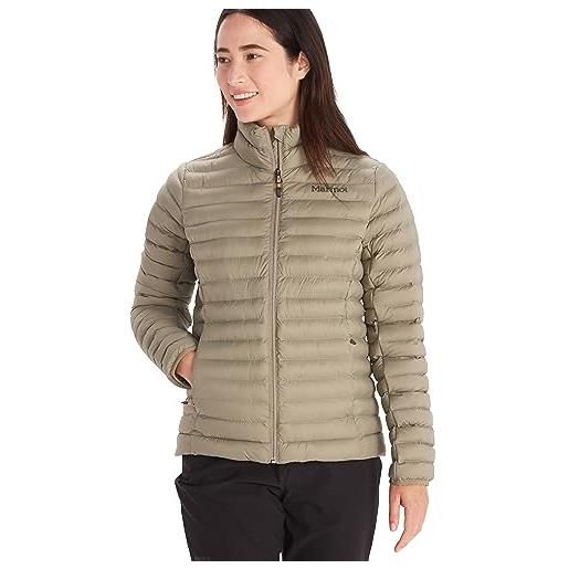 Marmot donna wm's echo featherless jacket, giacca da escursioni isolata, leggero capotto funzionale idrorepellente, parka imbottita, giacca outdoor antivento, vetiver, xs