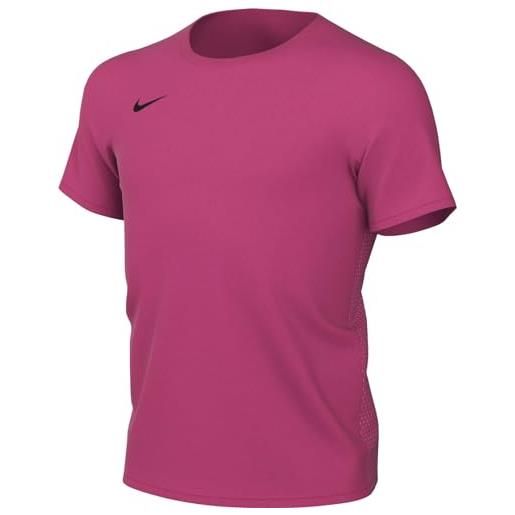 Nike park vii jersey ss, soccer unisex-bambini e ragazzi, vivid pink/black, l