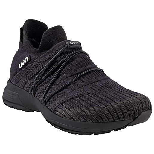 UYN free flow tune black sole, sneaker uomo, nero/carbonio, 39 eu