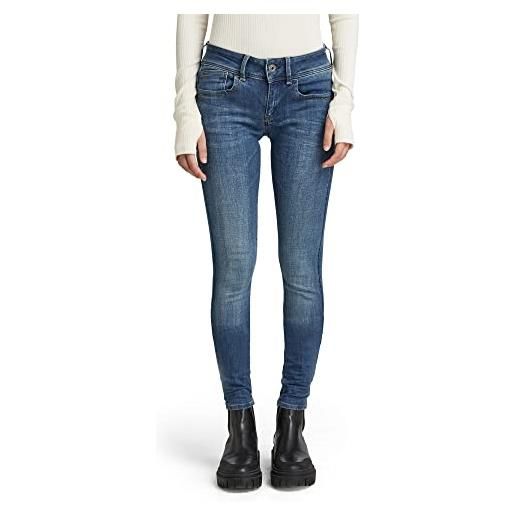 G-STAR RAW women's lynn mid waist skinny jeans, blu (medium aged 60885-6550-071), 31w / 30l