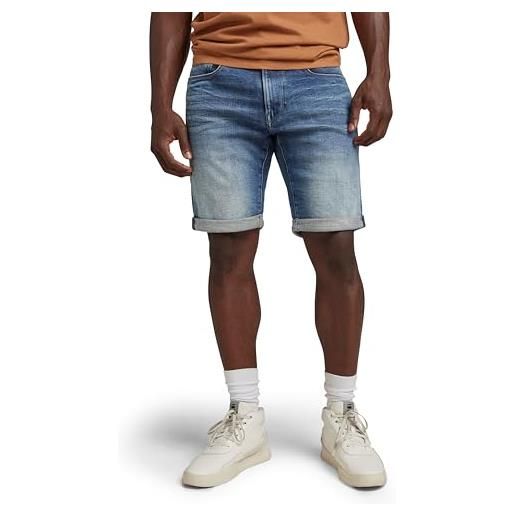 G-STAR RAW men's 3301 slim denim shorts, grigio (sun faded glacier grey d17418-a634-c464), 36