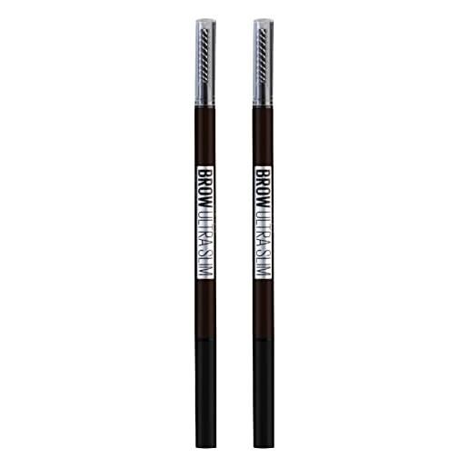Maybelline new york brow ultra slim matita per sopracciglia automatica con pettine e punta ultra fine colore 004 medium brown - 2 cosmetici