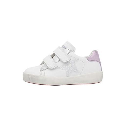 Naturino annie vl-sneakers in pelle con patch stella, rosa 24