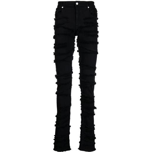 1017 ALYX 9SM jeans skinny con effetto vissuto - nero