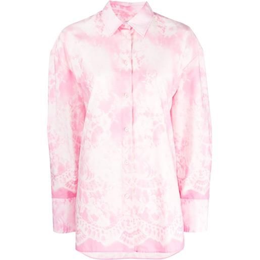 MSGM camicia a fiori - rosa