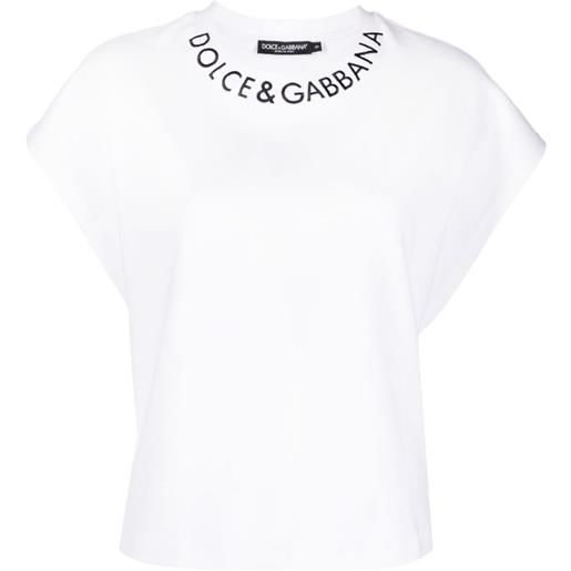 Dolce & Gabbana t-shirt con ricamo - bianco