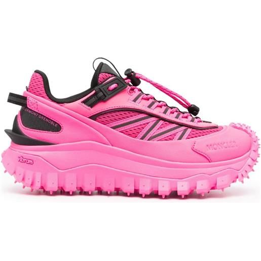 Moncler sneakers tailgrip con inserti a contrasto - rosa