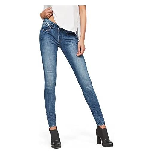 G-STAR RAW women's 3301 d-mid waist super skinny jeans, blu (medium aged d06334-9136-071), 23w / 32l