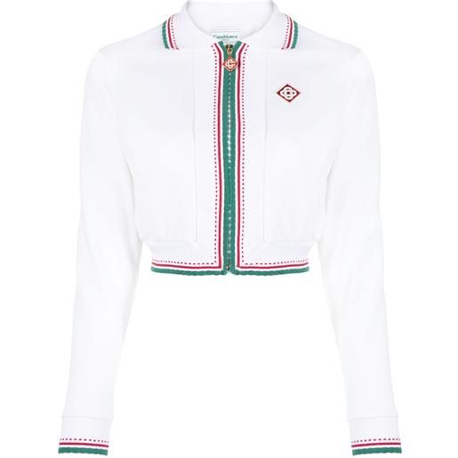 Casablanca giacca con zip - bianco