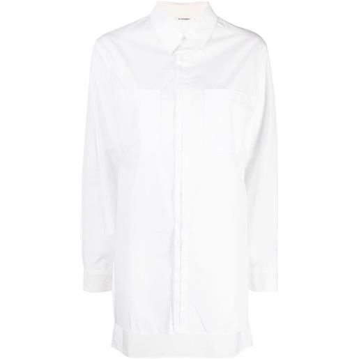 Yohji Yamamoto camicia semi trasparente - bianco