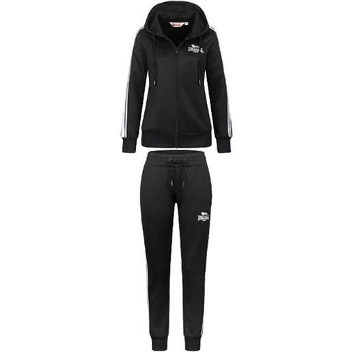 Lonsdale bromley track suit nero l donna