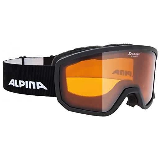ALPINA unisex - adulti, scarabeo s dh occhiali da sci, black, one size
