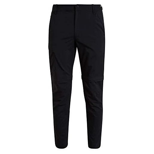 Berghaus uk navigator 2.0 - pantaloni da uomo con zip, uomo, 422172bp6, nero/nero, 40 inch (short 30 inch)