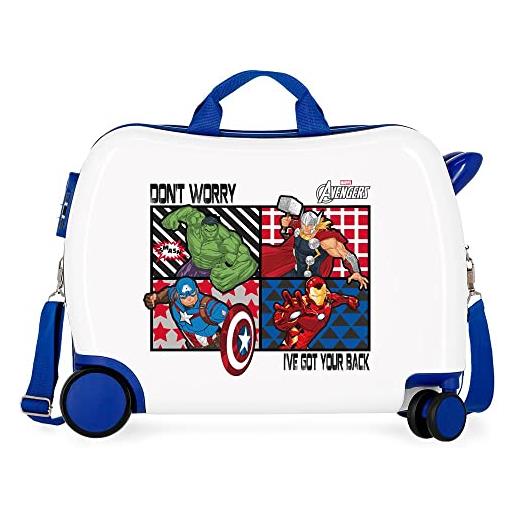 Marvel avengers all avengers valigia per bambini multicolore 50x38x20 cms rigida abs chiusura a combinazione numerica 34l 2,1kgs 4 ruote bagaglio a mano