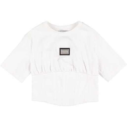 DOLCE & GABBANA t-shirt in cotone con stampa logo