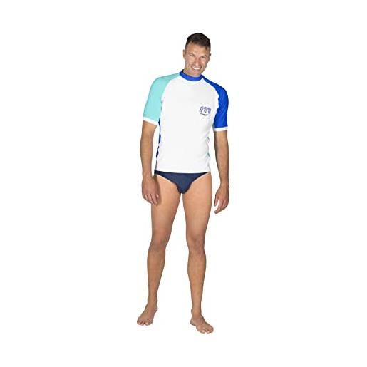 Mares seaside shield man, maglia rashguard protettiva a maniche corte - uomo, bianca, 3xl