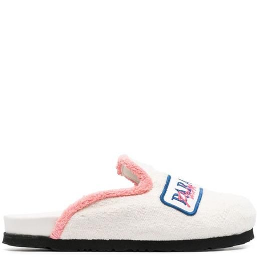 Palm Angels mules paradise con applicazione - bianco