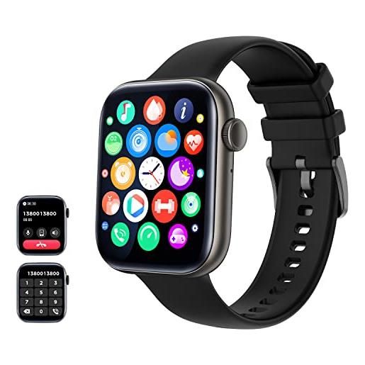 AMZSA smartwatch effettua e rispondi alle chiamate, orologio di 120+ modalità sport salute fitness tracker quadranti personalizzati per telefoni android compatibile con ios per uomo donna