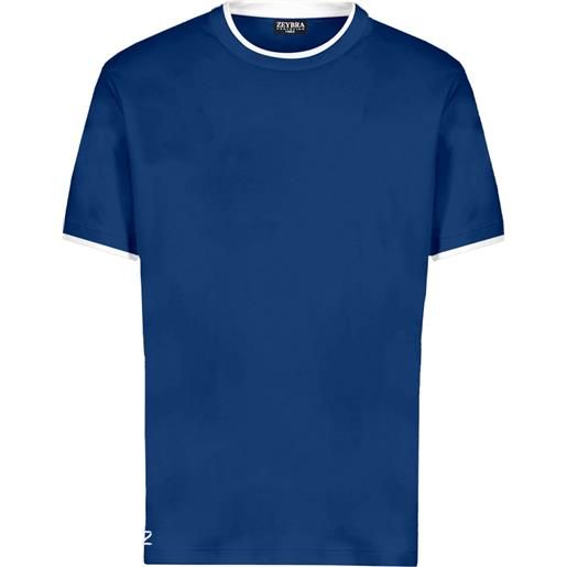 Zeybra - t-shirt doppio collo 100% cotone indigo