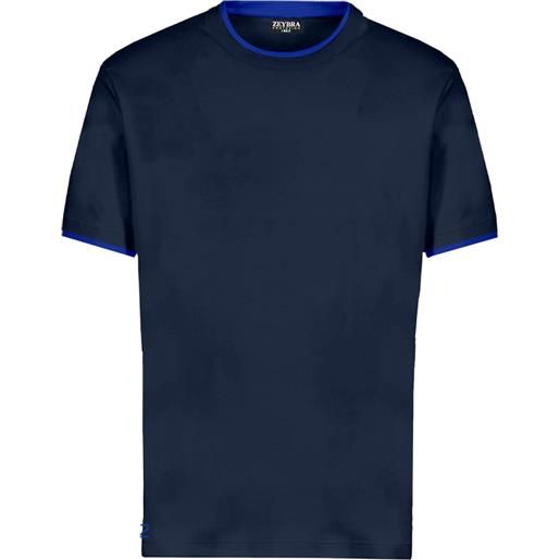 Zeybra - t-shirt doppio collo 100% cotone navy