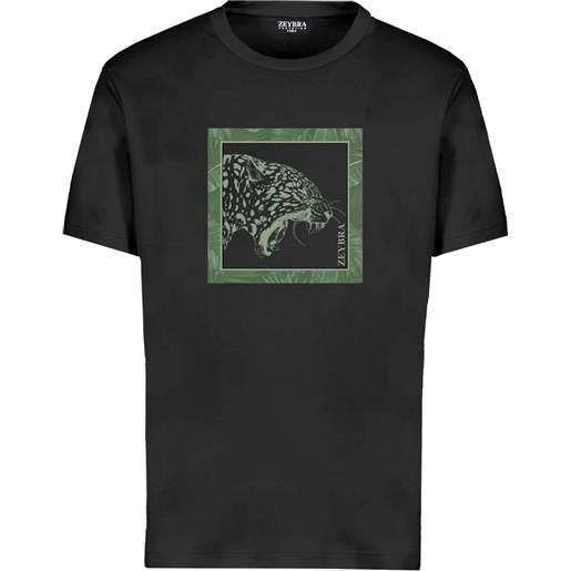 Zeybra - t-shirt uomo 100% cotone supima nero