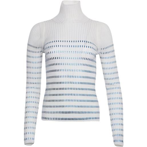 Jean Paul Gaultier maglione girocollo a righe - bianco