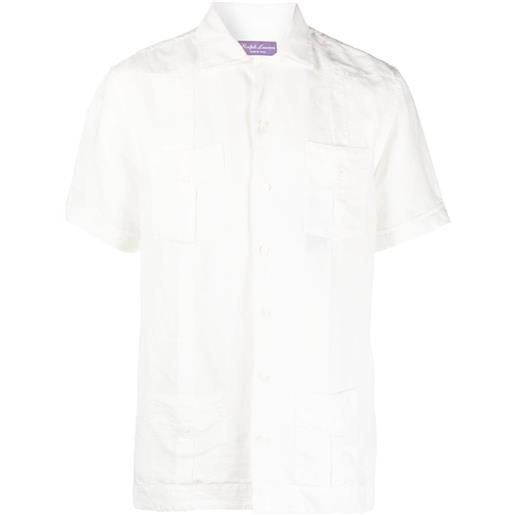 Ralph Lauren Purple Label camicia con colletto ampio - bianco