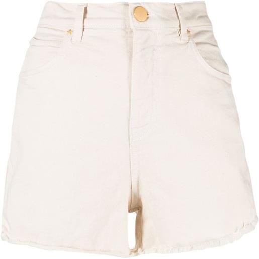 Lorena Antoniazzi shorts denim a vita alta - toni neutri