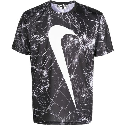 Black Comme Des Garçons t-shirt con stampa - nero
