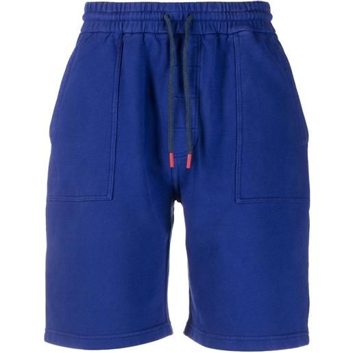 Kiton shorts sportivi con coulisse - blu