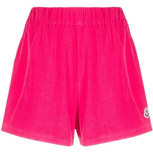 Moncler shorts con applicazione - rosa