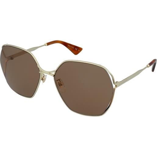 Gucci gg0818sa 002 | occhiali da sole graduati o non graduati | metallo | oversize, ovali / ellittici | oro | adrialenti