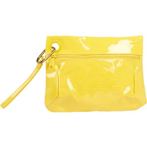 SUNDEK clutch pochette con moschettone