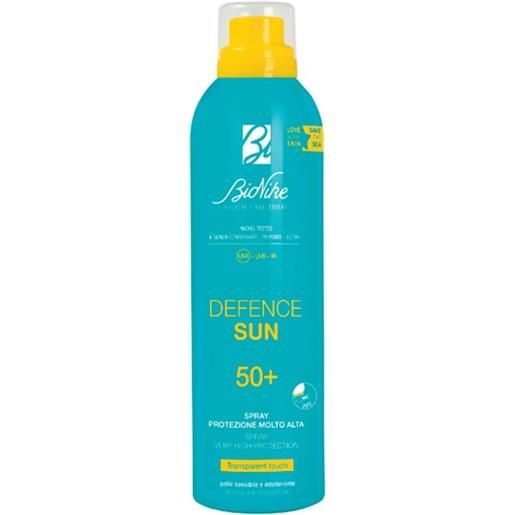 Bionike defence sun spray trasparente spf 50+ tocco secco 200 ml