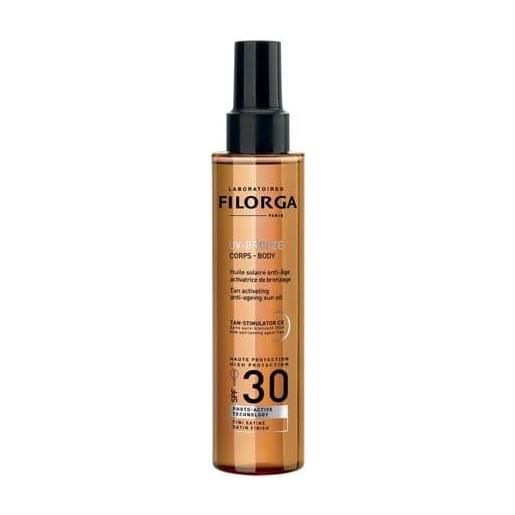 Filorga Cosmetici filorga uv bronze solare antietà corpo e capelli protezione spf30+ 150ml