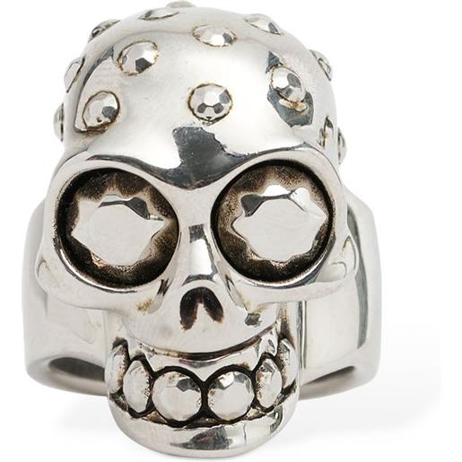ALEXANDER MCQUEEN anello jeweled skull in ottone