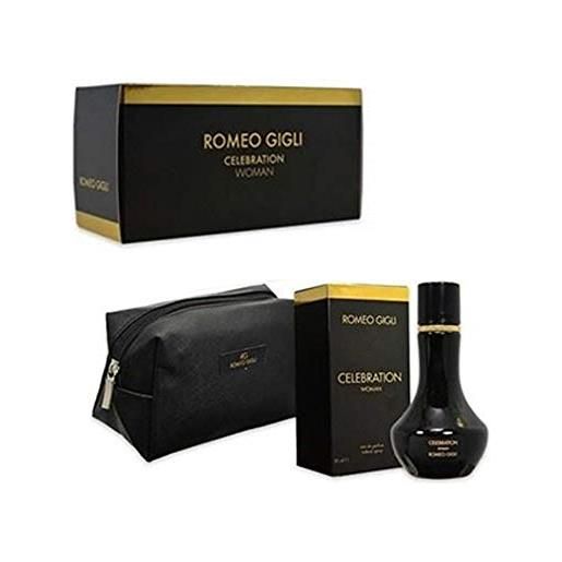 Romeo Gigli celebration confezione 30 ml eau de parfum + pochette nera