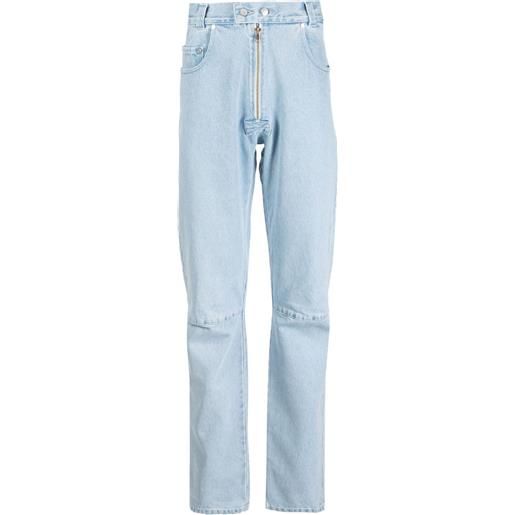 GmbH jeans dritti con effetto schiarito - blu