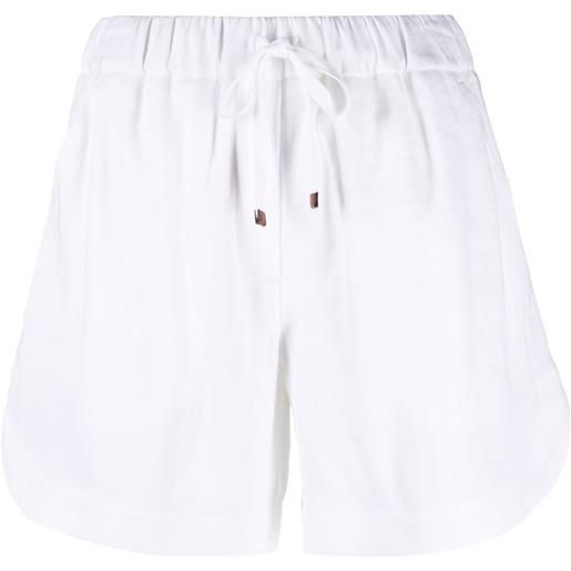 Lorena Antoniazzi shorts con coulisse - bianco